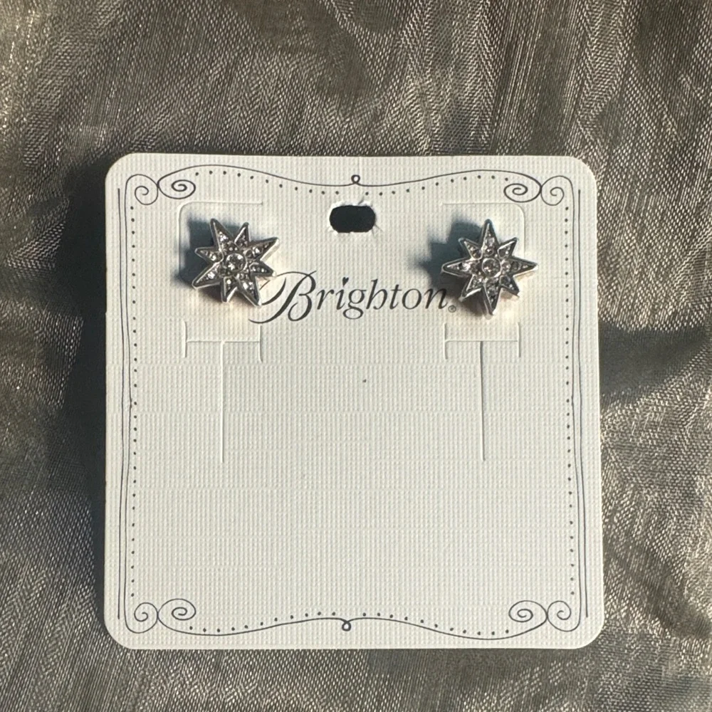 Brighton Silver Enchanting Star Stud Earrings - Picture 2 of 3